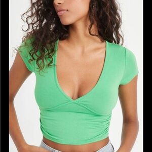 3 for $20 Garage Green V-Neck Crop Top size small